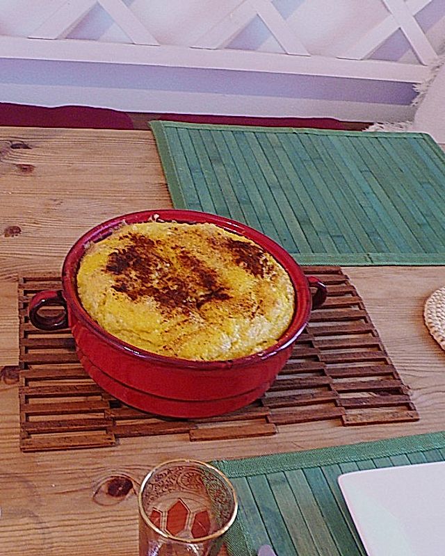 Maisgrieß - Soufflé mit Käse