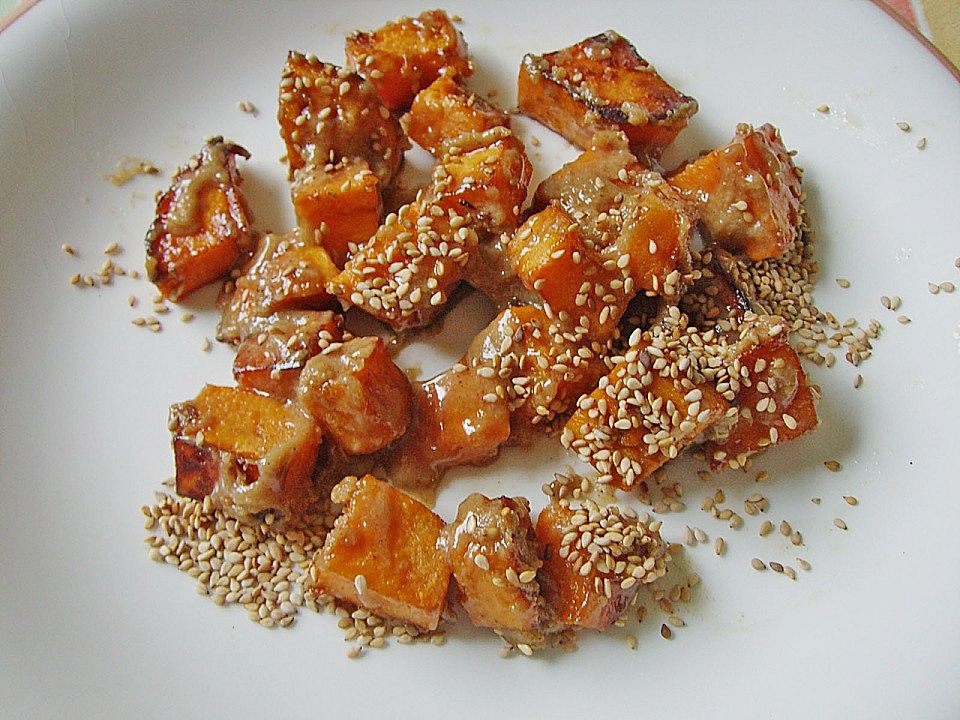 Süßkartoffelsticks mit Honig - Sesam - Dip von Kirsch-Kokos| Chefkoch