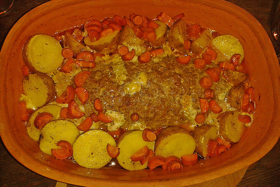 Hackbraten-Roulade mit Spinat