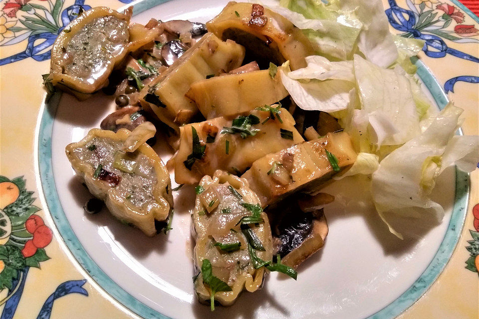 Maultaschen in Pfeffersoße