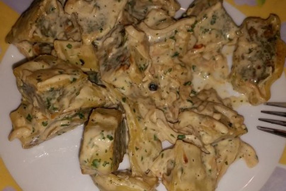 Maultaschen in Pfeffersoße