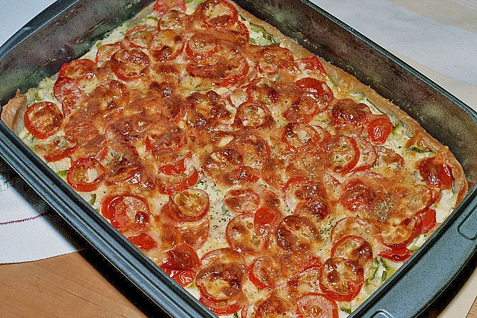 Tarte mit Kirschtomaten