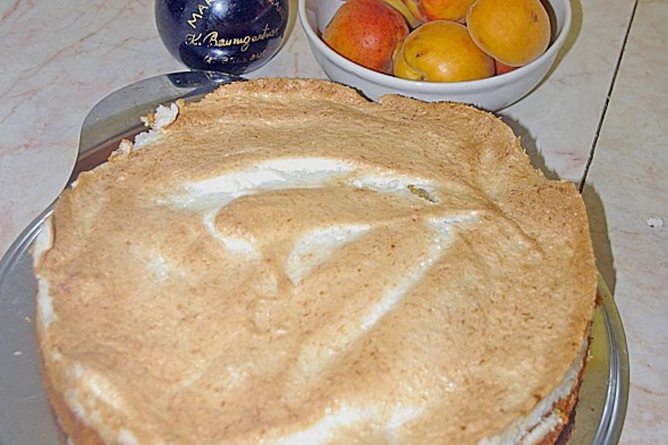 Marillenkuchen mit Kokos - Baiserhaube