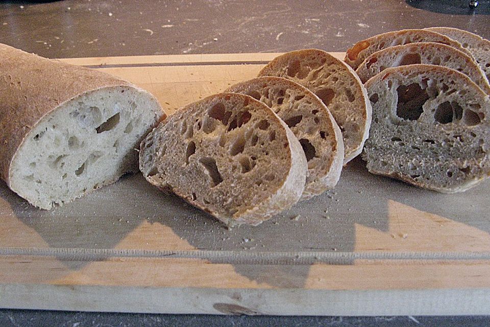 Baguette mit Sauerteig