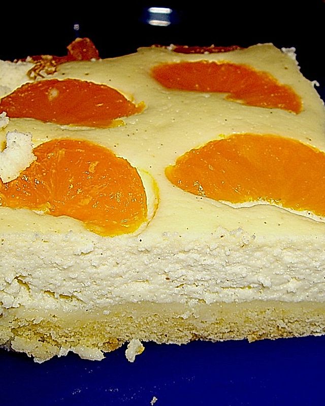 Käse - Mandarinen - Blechkuchen