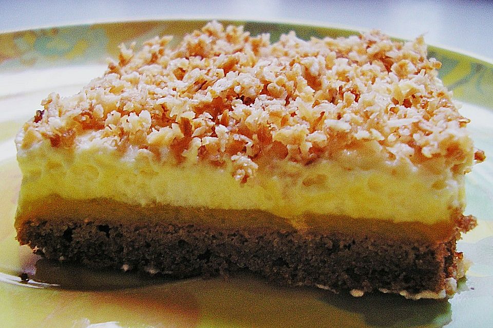 Schoko - Kokos - Kuchen mit Mango