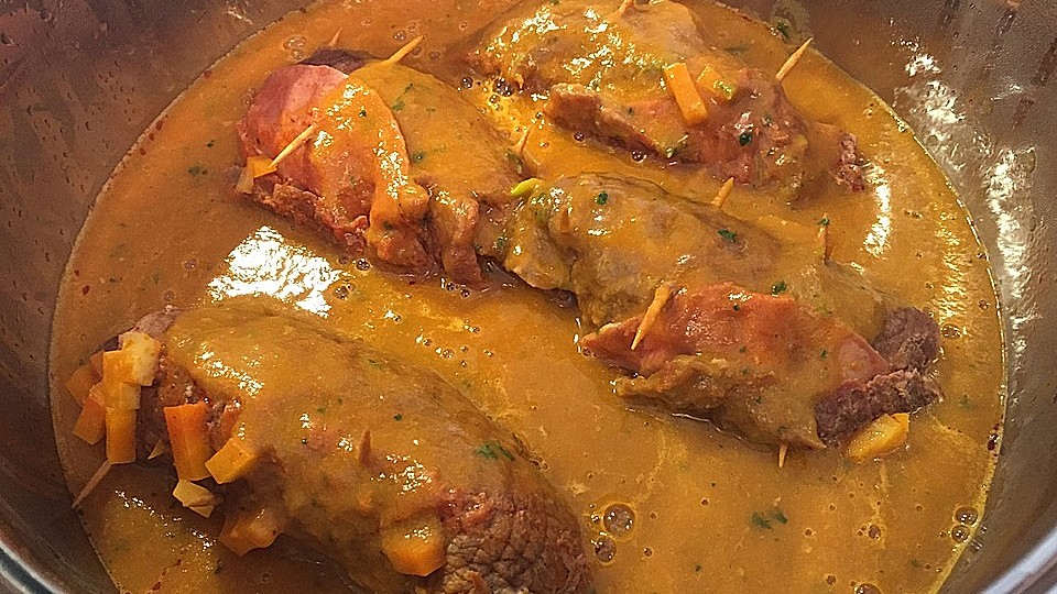 Rinderrouladen Lowfat Fur Schnellkochtopf Von Frankenmausle Chefkoch 