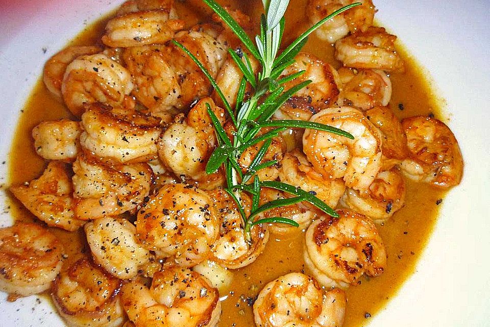 Scampi in Weinsauce