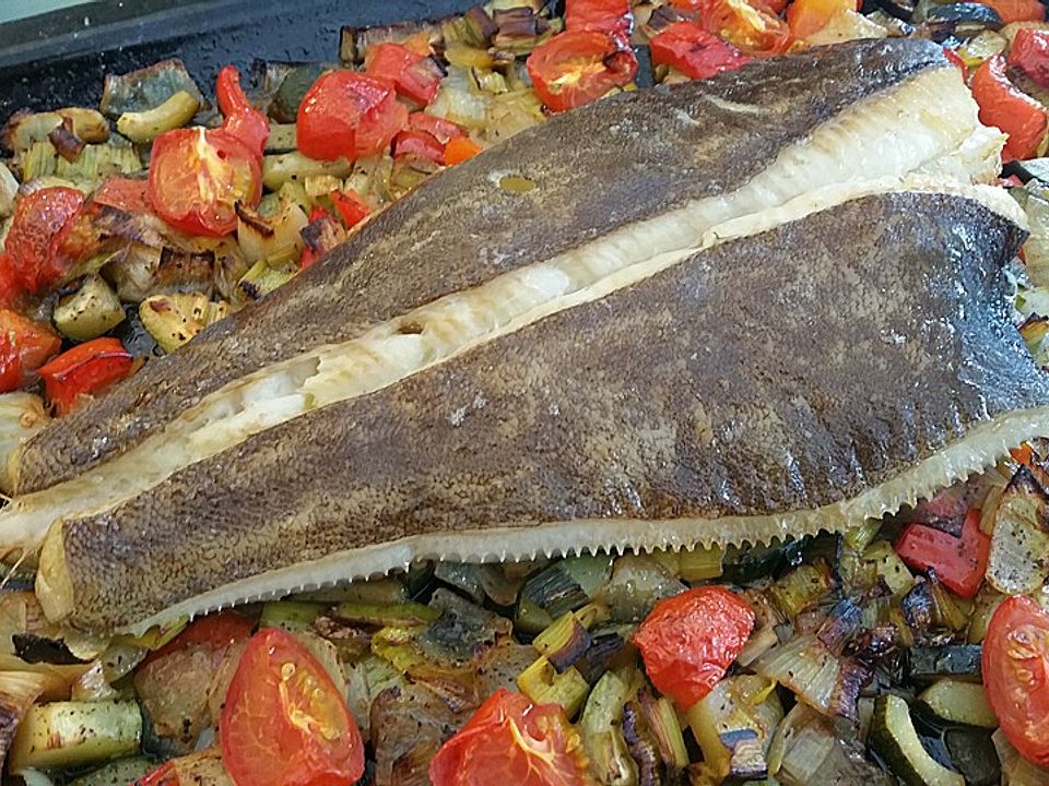 Steinbutt aus dem Rohr mit mediterranem Gemüse von Sil1| Chefkoch Steinbutt aus dem Rohr mit mediterranem Gemüse von Sil1| Chefkoch