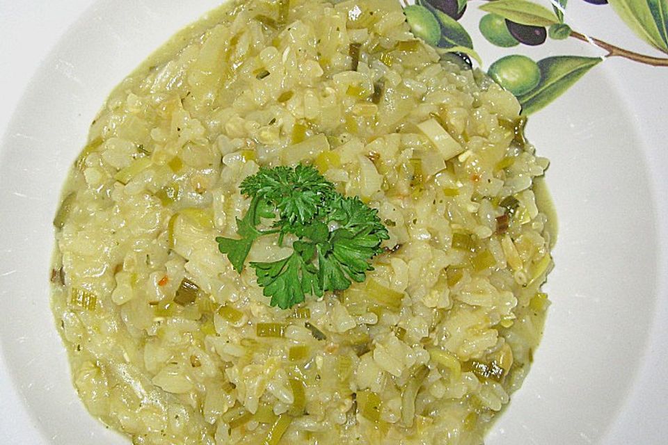 Lauch - Fenchel - Pinienkerne - Risotto