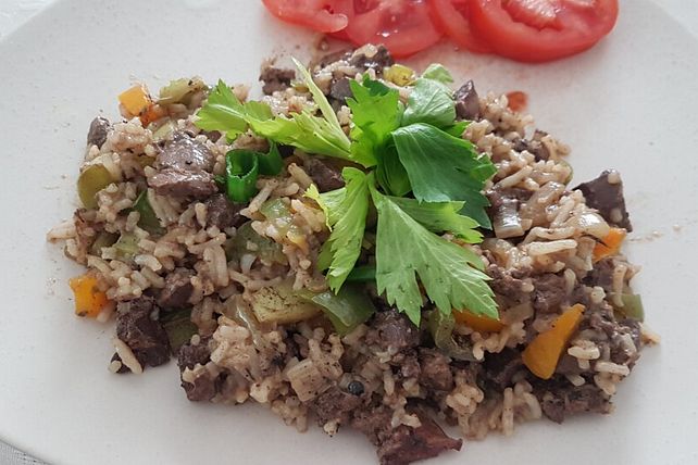 Reis mit Hühnerleber und Schwein nach Cajun-Art von Ingrid_R| Chefkoch