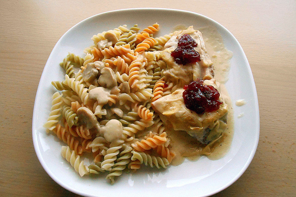 Geschichtete Schnitzel - Sahne - Pfanne