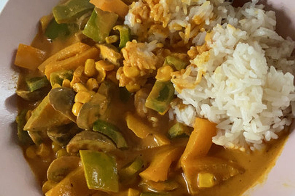 Einfaches veganes Curry