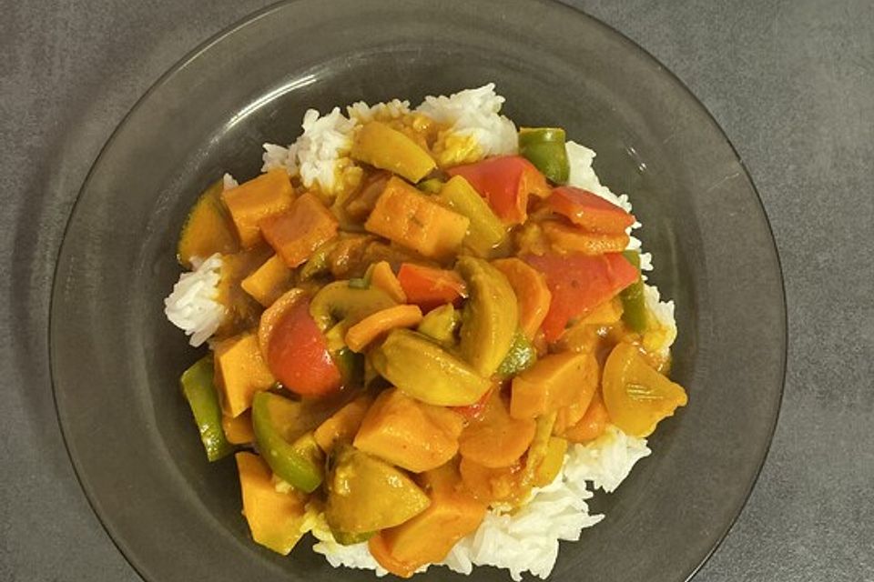 Einfaches veganes Curry