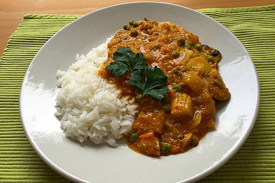 Einfaches veganes Curry