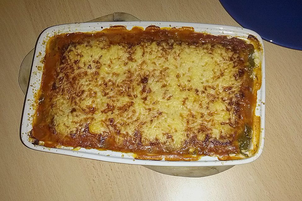 Cannelloni mit Frischkäse - Spinat - Füllung