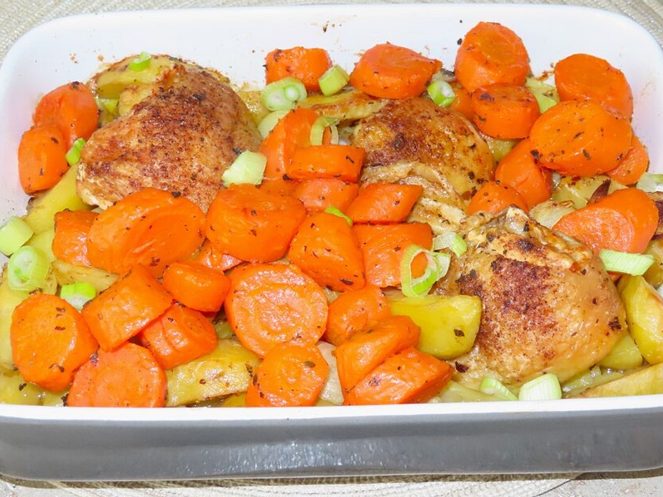 Hähnchen auf Gemüsebett von Hinrich48| Chefkoch