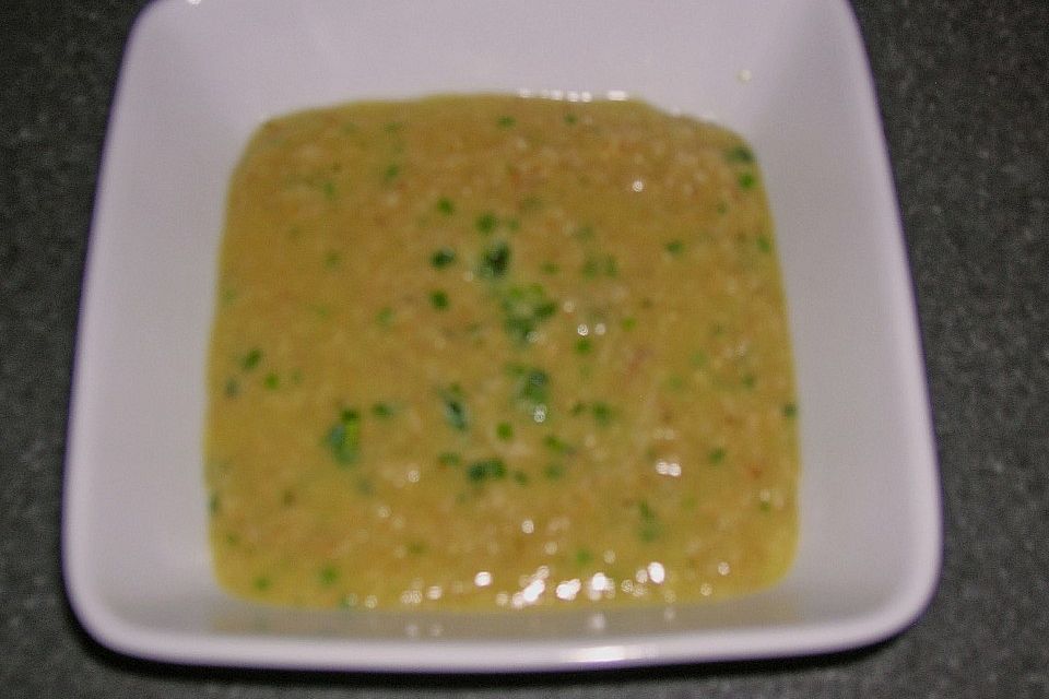 Geröstete Haferflockensuppe