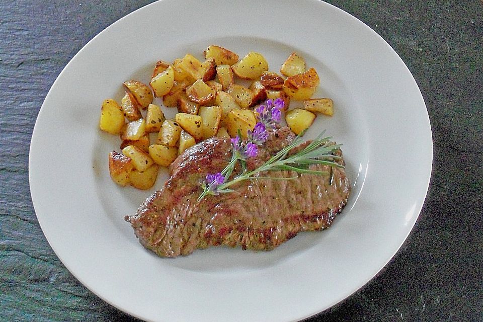 Axels Rindersteaks mit einer Lavendel- und Orangenmarinade