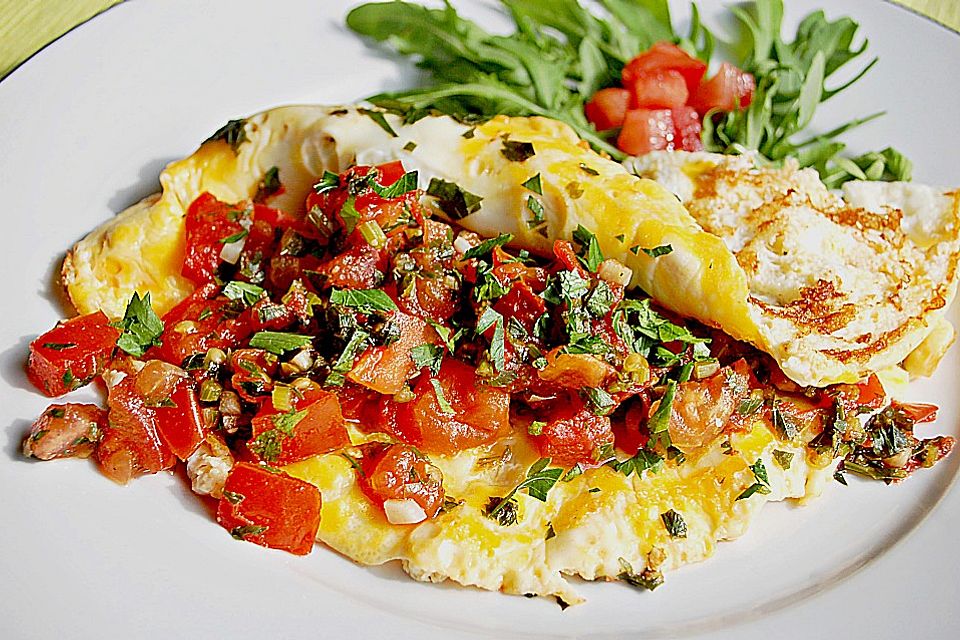 Leichtes Tomaten-Omelette