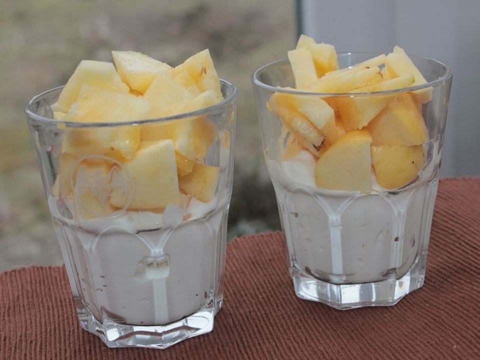 Quarkdessert mit Ananas und Apfel| Chefkoch