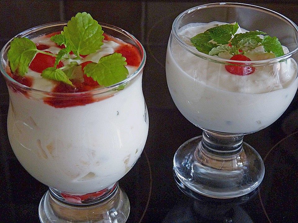 Quarkdessert mit Ananas und Apfel | Chefkoch