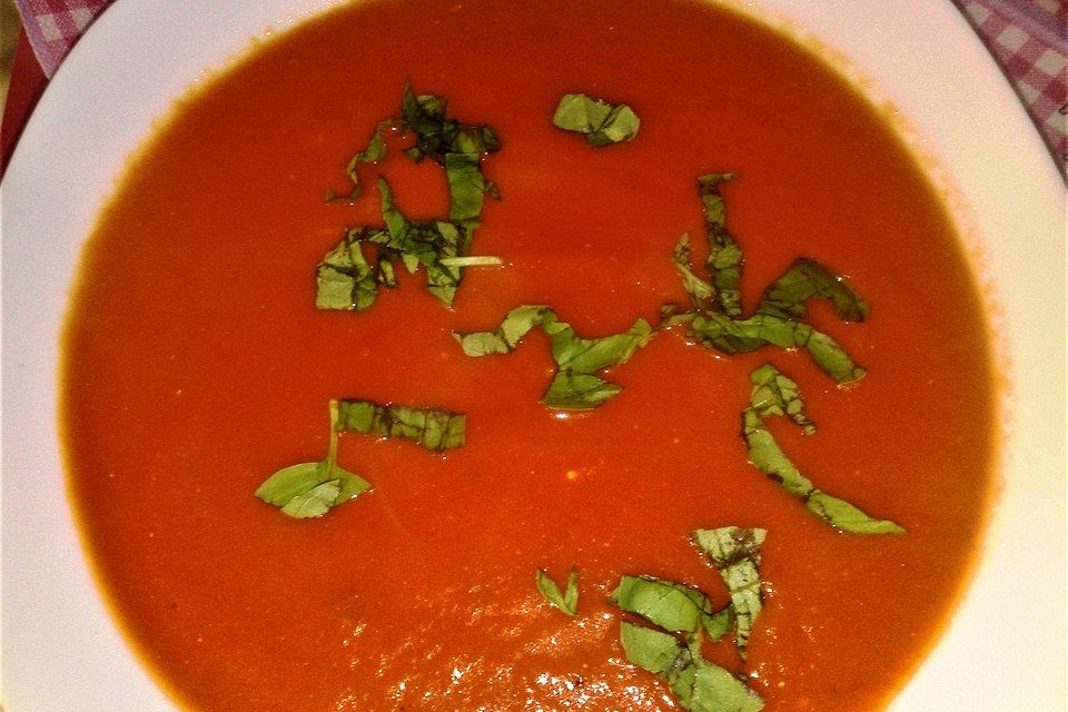 Äußerst feine Tomatencremesuppe