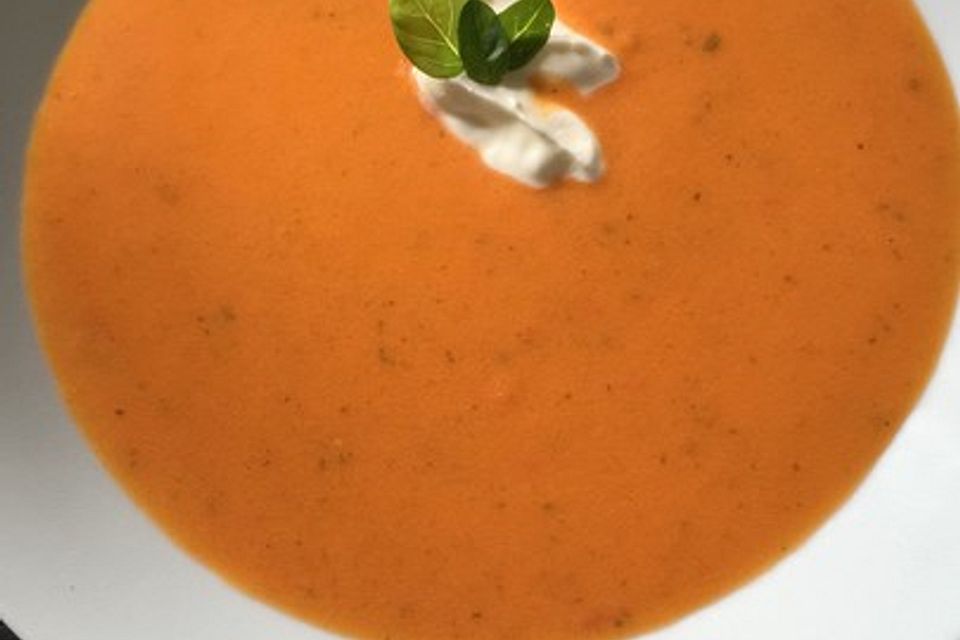 Äußerst feine Tomatencremesuppe