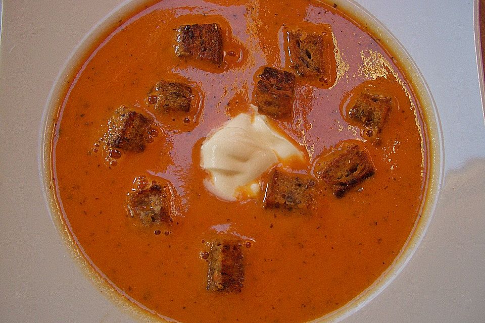 Äußerst feine Tomatencremesuppe