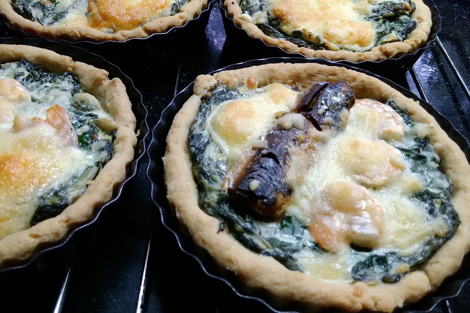 Mini - Quiches mit Spinat