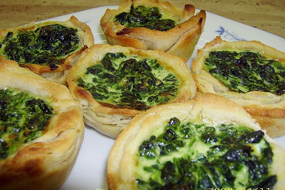 Mini - Quiches mit Spinat