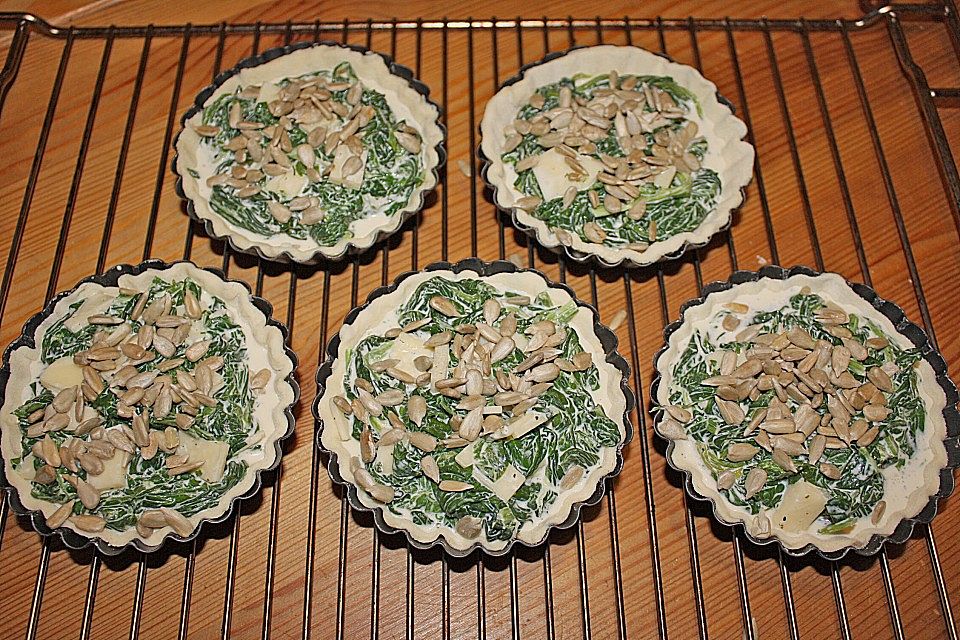 Mini - Quiches mit Spinat