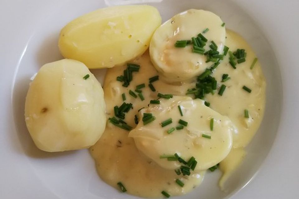 Eier in Senfsauce