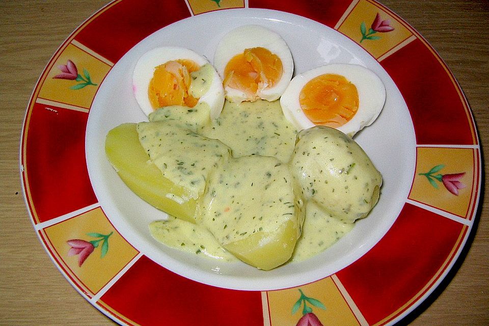 Eier in Senfsauce