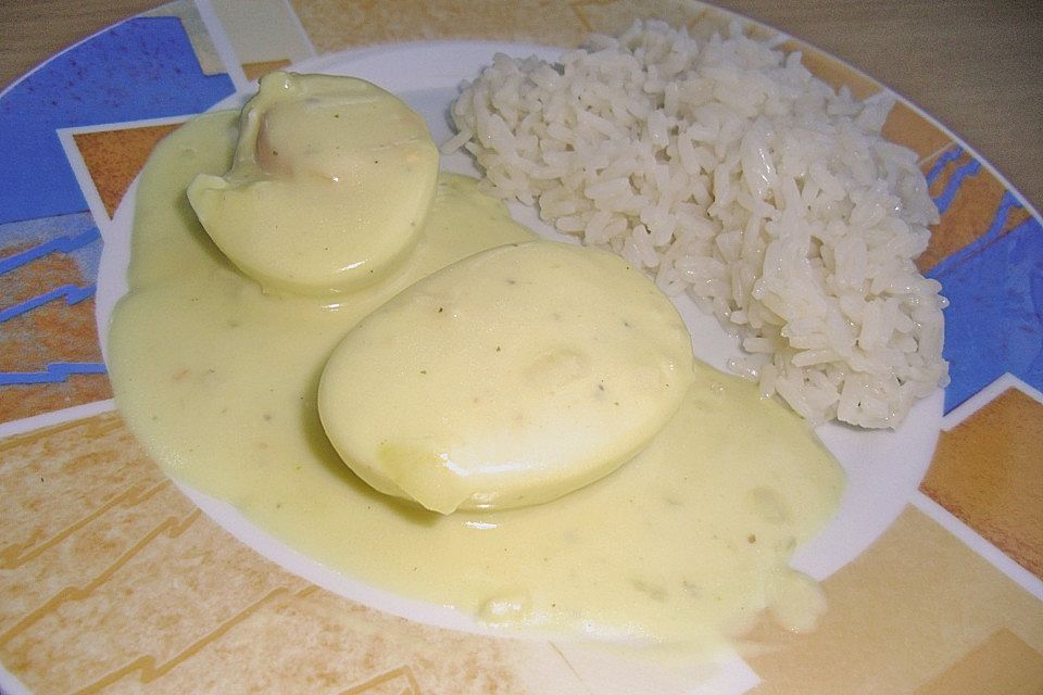 Eier in Senfsauce