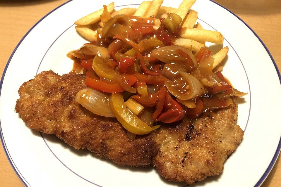 Würzig pikantes Schnitzel