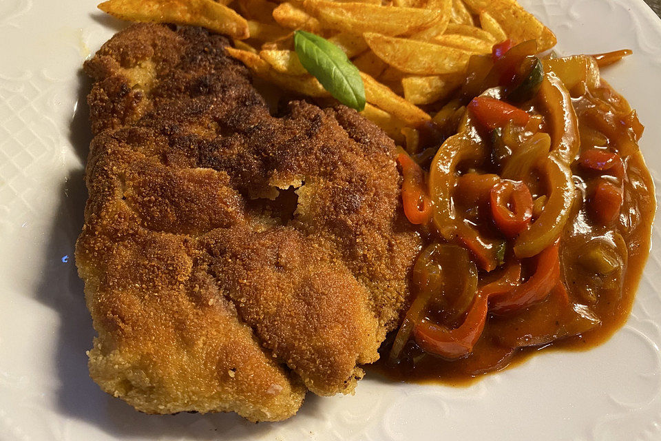 Würzig pikantes Schnitzel