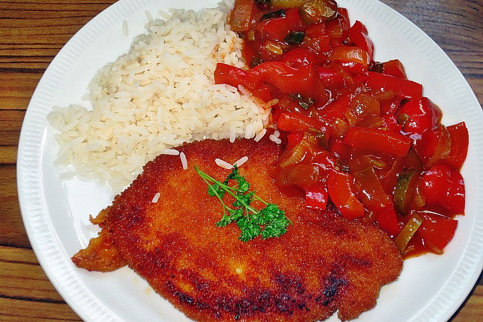 Würzig pikantes Schnitzel