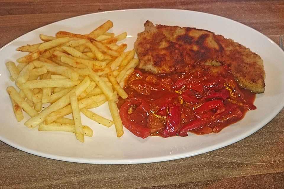 Würzig pikantes Schnitzel