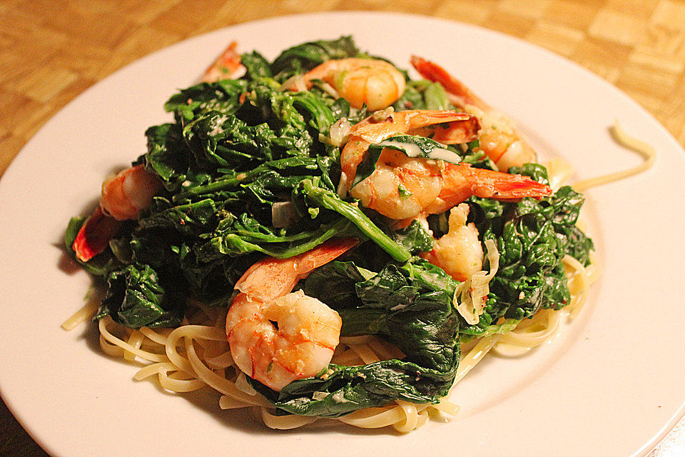 Tagliatelle mit Scampi