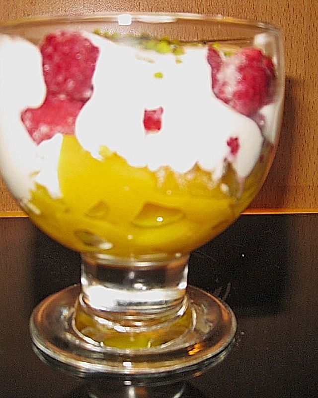 Himbeer - Pfirsich - Dessert