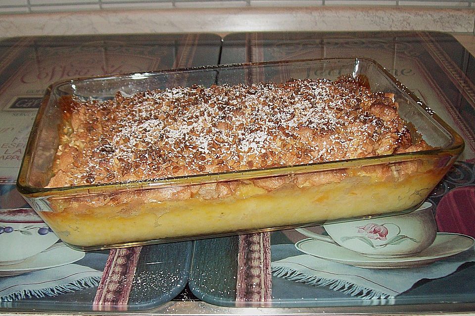 Reisspeise mit Mandelbaiser Reisspeise mit Mandelbaiser