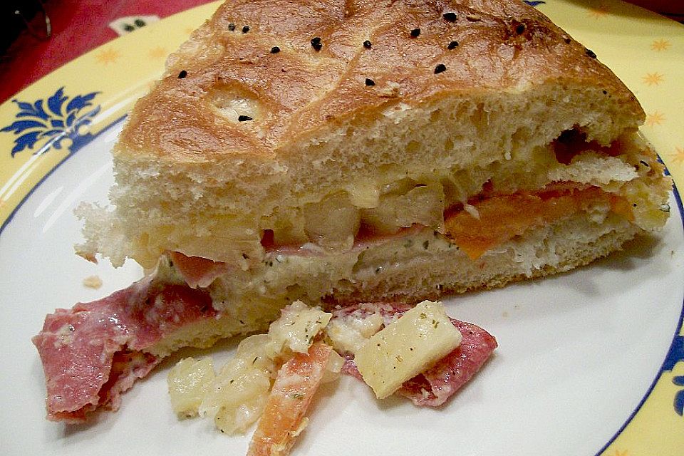 Überbackenes Fladenbrot