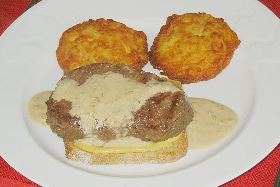 Bier - Senf - Filet vom Rind mit Rösti - Talern von dhell