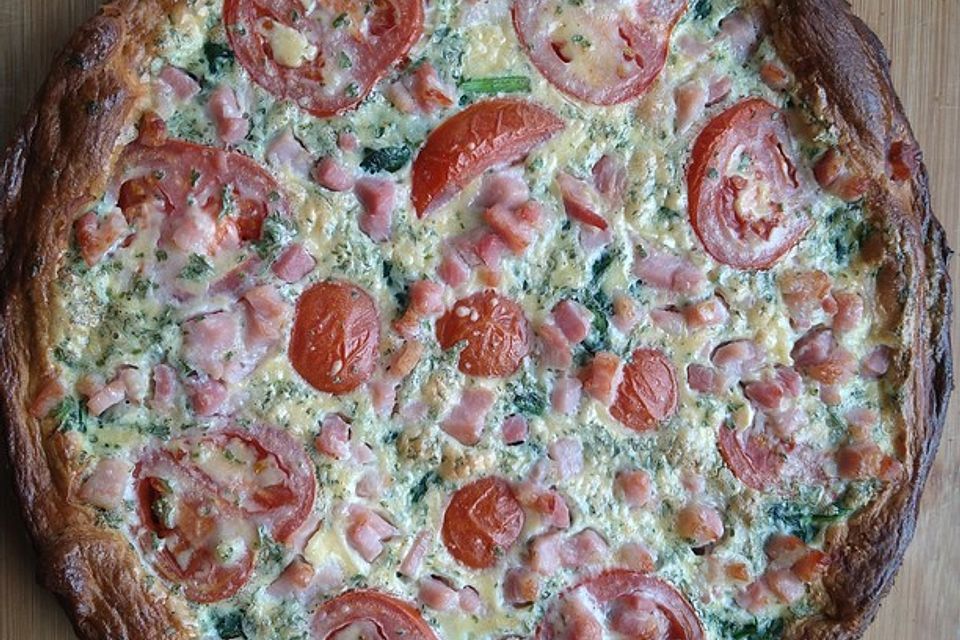 Blattspinat - Quiche