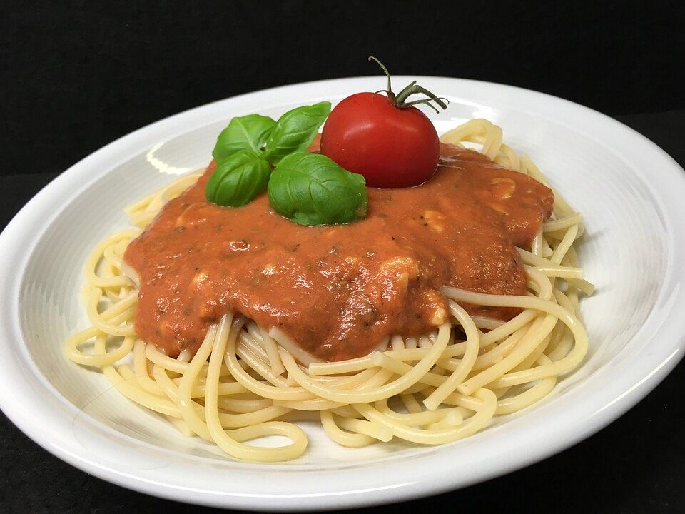 Spaghetti mit italienischer Tomatensauce von Chefkoch guanoapes