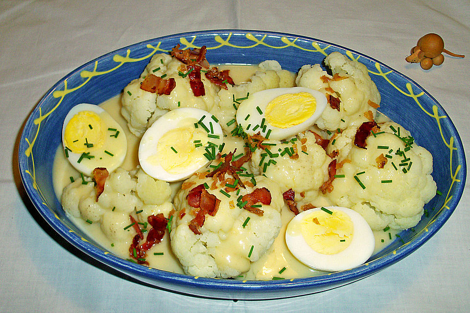 Blumenkohl in Senfbechamel mit Eiern