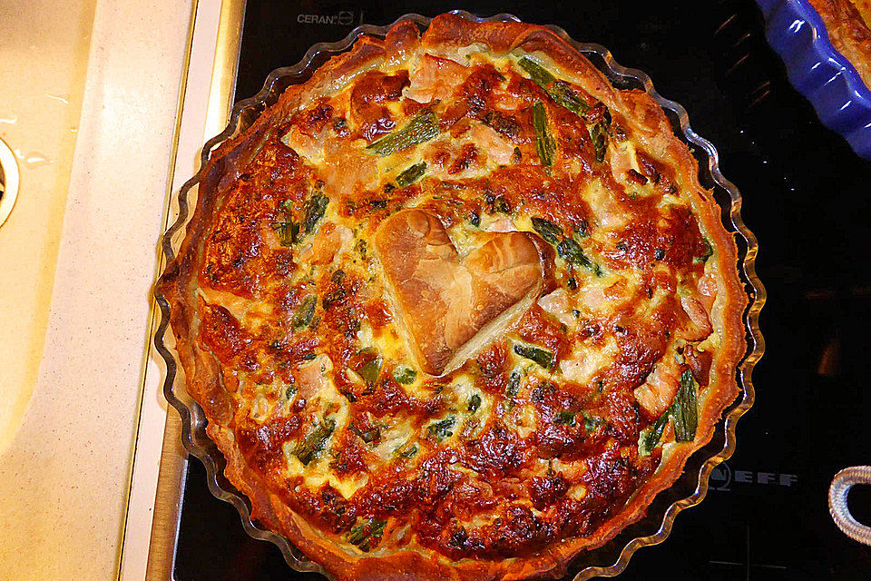 Spargel - Lachs - Quiche