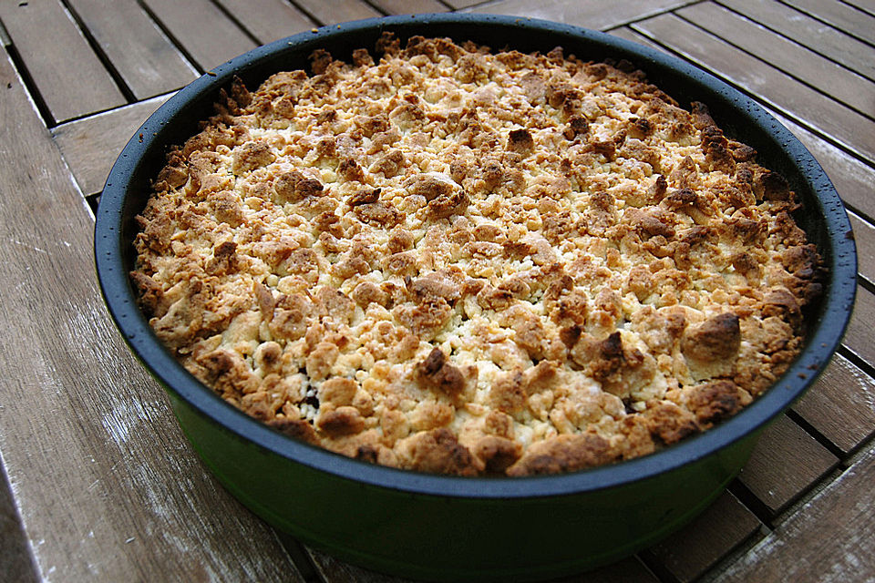 Kirsch-Himbeer-Kuchen mit Kokosstreuseln