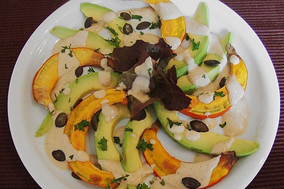 Kürbis - Avocado - Salat